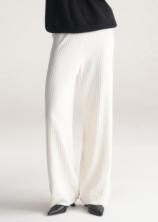 Ribbed Wide Leg Trouser