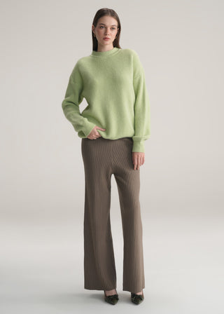 Ribbed Wide Leg Trouser
