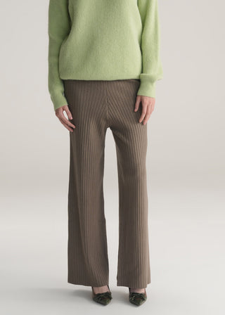 Ribbed Wide Leg Trouser
