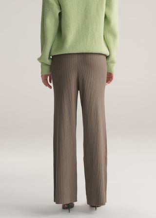 Ribbed Wide Leg Trouser