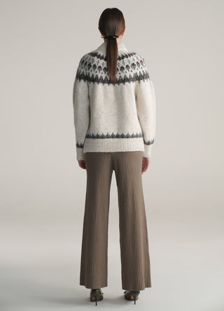 Oversized Jacquard Knit Sweater