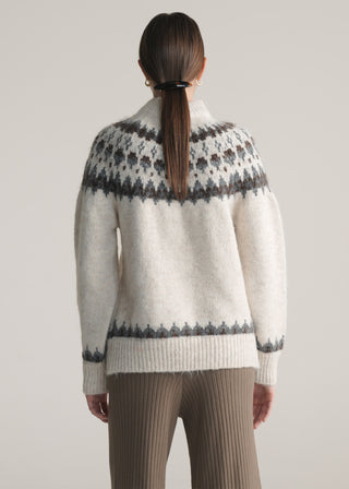 Oversized Jacquard Knit Sweater