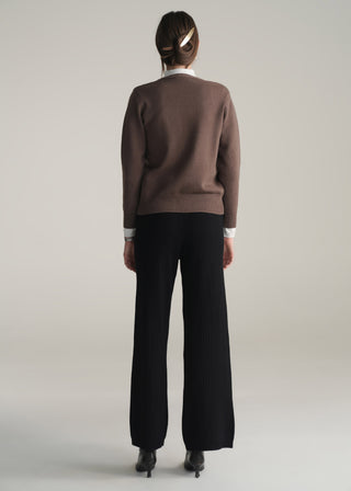 Ribbed Wide Leg Trouser