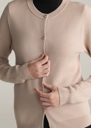 Knit Cardigan with Gold Buttons