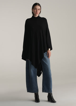 Turtle Neck Asymmetrical Cape