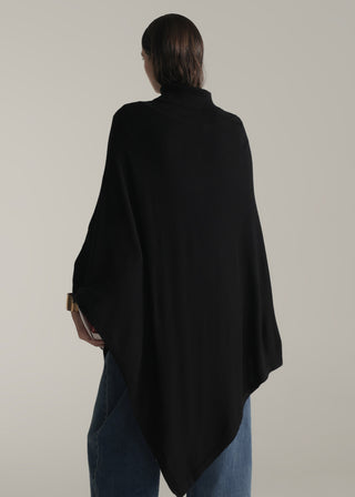 Turtle Neck Asymmetrical Cape