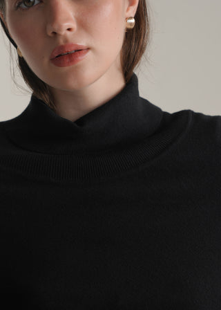 Turtle Neck Asymmetrical Cape