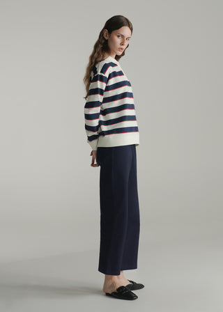 Striped Knit Polo shirt