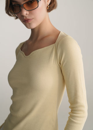 Sweetheart Neckline Slim Fit Top