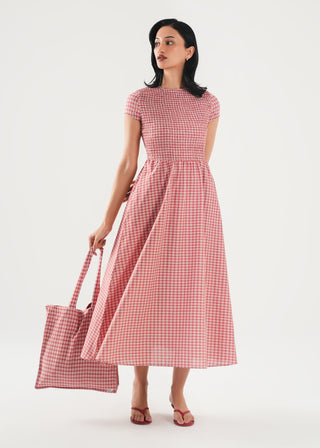 Gingham Tote Bag- WS26-323