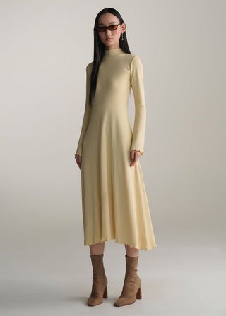 Mock Neck Knitted Dress
