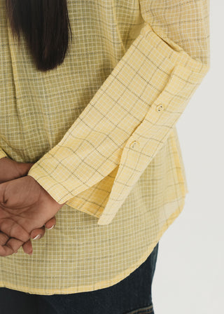 Checkered Down Through Shirt- WS26-161