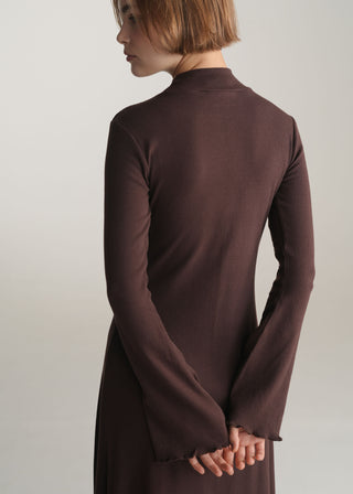 Mock Neck Knitted Dress