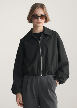 Cropped Nylon Jacket