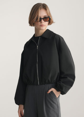 Cropped Nylon Jacket