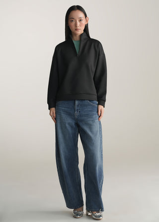 Funnel Neck Scuba Sweatshirt