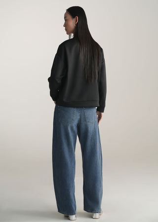 Funnel Neck Scuba Sweatshirt