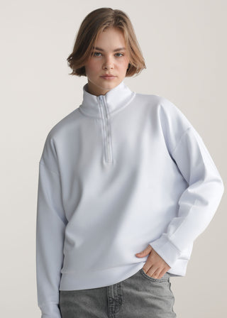 Funnel Neck Scuba Sweatshirt