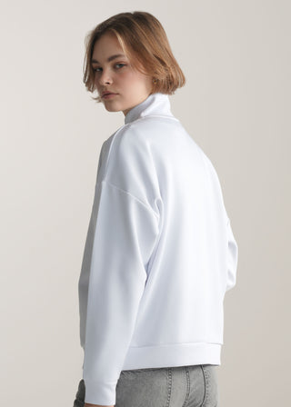 Funnel Neck Scuba Sweatshirt