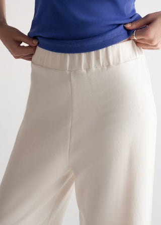 Wide Leg Interlock Trouser
