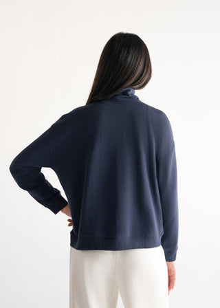 Funnel Neck Terry Sweatshirt