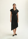 Asymmetrical Satin Dress- WS25-120