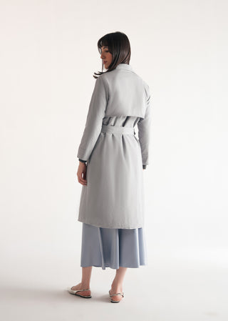 Long Double Breasted Trench Coat