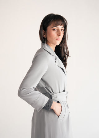 Long Double Breasted Trench Coat