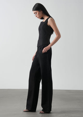 Embellished Straight Leg Jeans- WS26-139