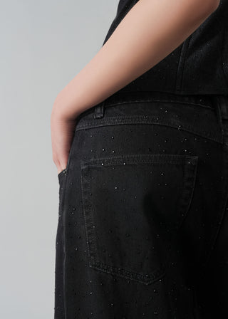 Embellished Straight Leg Jeans- WS26-139