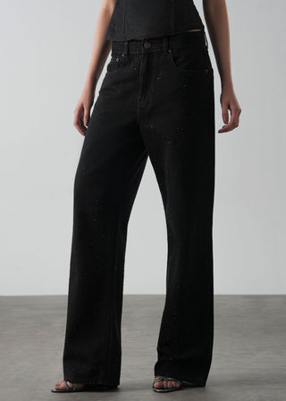 Embellished Straight Leg Jeans- WS26-139