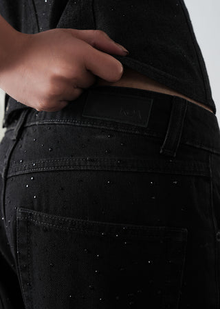 Embellished Straight Leg Jeans- WS26-139