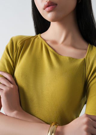 Asymmetrical Neckline Flared Dress- WS26-132