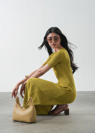 Asymmetrical Neckline Flared Dress- WS26-132