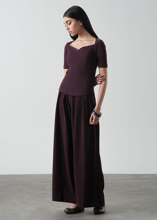 Tailored Wide Leg Pleated Pant- WS26-137