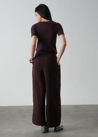 Tailored Wide Leg Pleated Pant- WS26-137