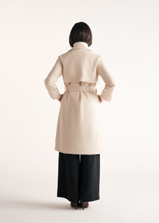 Long Double Breasted Trench Coat
