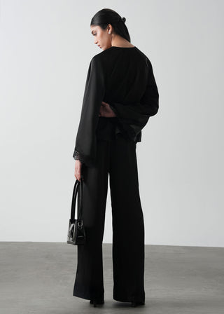 Embellished Satin Pants- WS26-119