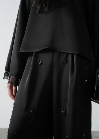 Embellished Satin Pants- WS26-119