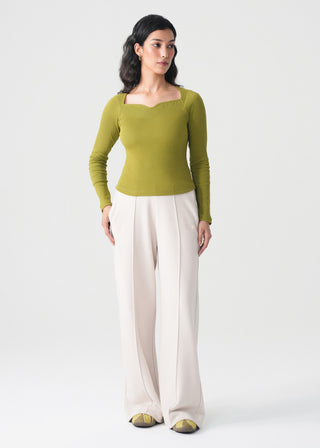 Sweetheart Neckline Slim Fit Top - WS26-436