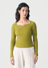Sweetheart Neckline Slim Fit Top - WS26-436