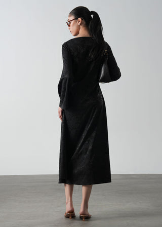 Jacquard Dress with Front Knot- WS26-127