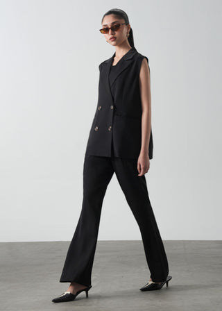 Sleeveless Double Breasted Blazer- WS26-114