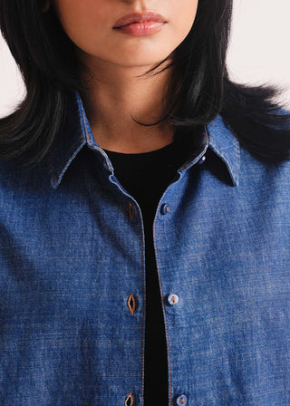 Denim Button Down Shirt- WS26-178