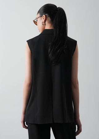 Sleeveless Double Breasted Blazer- WS26-114