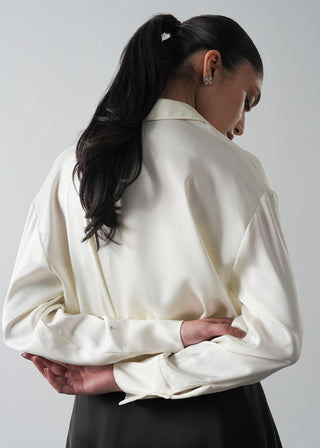 Embellished Satin Shirt- WS26-111
