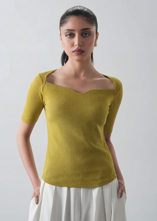 Sweetheart Neckline Slim Fit Top- WS26-123