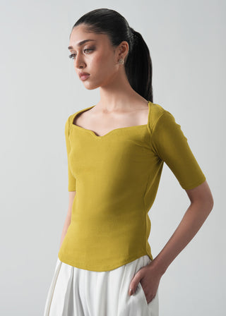 Sweetheart Neckline Slim Fit Top- WS26-123