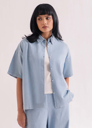 Denim Button Down Shirt- WS26-179