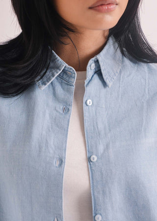 Denim Button Down Shirt- WS26-179